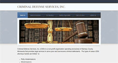 Desktop Screenshot of criminaldefenseservices.org