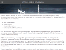 Tablet Screenshot of criminaldefenseservices.org